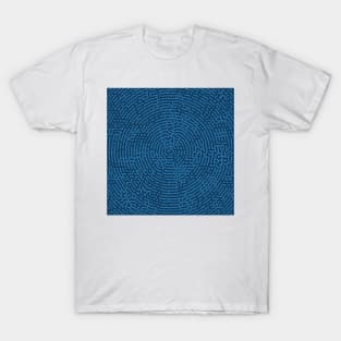 Radial Turing Pattern (Blue) T-Shirt